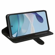 Motorola Moto G53 Hoesje - MobyDefend Wallet Book Case (Sluiting Achterkant) - Zwart