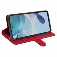 Motorola Moto G53 Hoesje, MobyDefend Wallet Book Case (Sluiting Achterkant), Rood