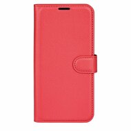 Motorola Moto G53 Hoesje, MobyDefend Kunstleren Wallet Book Case (Sluiting Voorkant), Rood