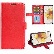 Motorola Moto G73 Hoesje - MobyDefend Wallet Book Case (Sluiting Achterkant) - Rood
