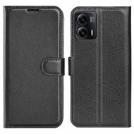 Motorola Moto G73 Hoesje - MobyDefend Kunstleren Wallet Book Case (Sluiting Voorkant) - Zwart