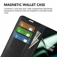 OnePlus 11 Hoesje, MobyDefend Kunstleren Wallet Book Case (Sluiting Voorkant), Zwart