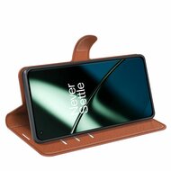 OnePlus 11 Hoesje, MobyDefend Kunstleren Wallet Book Case (Sluiting Voorkant), Bruin