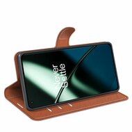 OnePlus 11 Hoesje - MobyDefend Kunstleren Wallet Book Case (Sluiting Voorkant) - Bruin