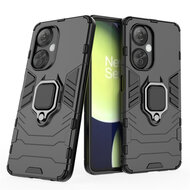 OnePlus Nord CE 3 Lite Hoesje - MobyDefend Dubbelgelaagde Pantsercase Met Standaard - Zwart