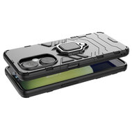 OnePlus Nord CE 3 Lite Hoesje - MobyDefend Dubbelgelaagde Pantsercase Met Standaard - Blauw