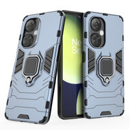 OnePlus Nord CE 3 Lite Hoesje - MobyDefend Dubbelgelaagde Pantsercase Met Standaard - Blauw