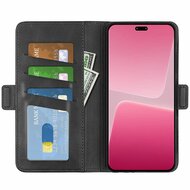 Xiaomi 13 Lite Hoesje, MobyDefend Luxe Wallet Book Case (Sluiting Zijkant), Zwart