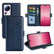 Xiaomi 13 Lite Hoesje, MobyDefend Luxe Wallet Book Case (Sluiting Zijkant), Blauw