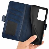Xiaomi 13 Lite Hoesje - MobyDefend Luxe Wallet Book Case (Sluiting Zijkant) - Blauw