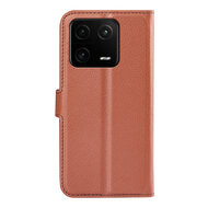 Xiaomi 13 Pro Hoesje - MobyDefend Kunstleren Wallet Book Case (Sluiting Voorkant) - Bruin