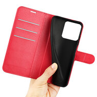 Xiaomi 13 Pro Hoesje, MobyDefend Kunstleren Wallet Book Case (Sluiting Voorkant), Rood