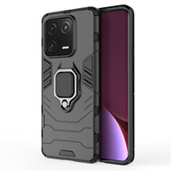 Xiaomi 13 Pro Hoesje - MobyDefend Dubbelgelaagde Pantsercase Met Standaard - Zwart