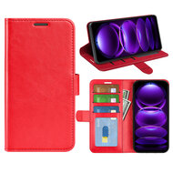 Xiaomi Redmi Note 12 Pro Plus 5G Hoesje, MobyDefend Wallet Book Case (Sluiting Achterkant), Rood