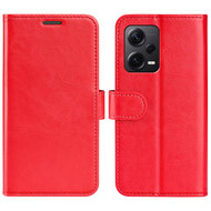 Xiaomi Redmi Note 12 Pro Plus 5G Hoesje, MobyDefend Wallet Book Case (Sluiting Achterkant), Rood