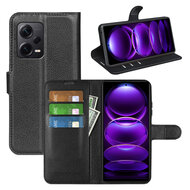 Xiaomi Redmi Note 12 Pro Plus 5G Hoesje - MobyDefend Kunstleren Wallet Book Case (Sluiting Voorkant) - Zwart