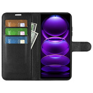 Xiaomi Redmi Note 12 Pro Plus 5G Hoesje, MobyDefend Kunstleren Wallet Book Case (Sluiting Voorkant), Zwart