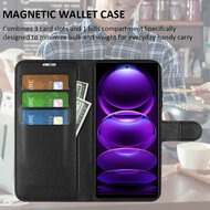 Xiaomi Redmi Note 12 Pro Plus 5G Hoesje - MobyDefend Kunstleren Wallet Book Case (Sluiting Voorkant) - Zwart