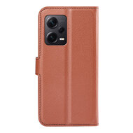 Xiaomi Redmi Note 12 Pro Plus 5G Hoesje - MobyDefend Kunstleren Wallet Book Case (Sluiting Voorkant) - Bruin