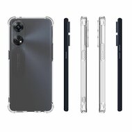 Oppo Reno8 T Hoesje, MobyDefend Transparante Shockproof TPU Gelcase, Verstevigde Hoeken, Volledig Doorzichtig