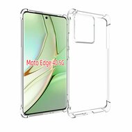 Motorola Edge 40 Hoesje - MobyDefend Transparante Shockproof TPU Backcover - Verstevigde Hoeken - Volledig Doorzichtig