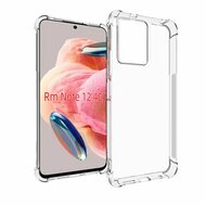 Xiaomi Redmi Note 12 4G Hoesje, MobyDefend Transparante Shockproof TPU Gelcase, Verstevigde Hoeken, Volledig Doorzichtig