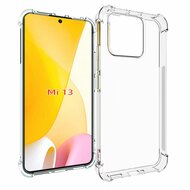 Xiaomi 13 Hoesje, MobyDefend Transparante Shockproof TPU Gelcase, Verstevigde Hoeken, Volledig Doorzichtig