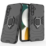 Samsung Galaxy A34 Hoesje - MobyDefend Dubbelgelaagde Pantsercase Met Standaard - Zwart