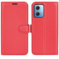 Xiaomi Redmi Note 12 5G Hoesje, MobyDefend Kunstleren Wallet Book Case (Sluiting Voorkant), Rood