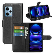 Xiaomi Redmi Note 12 Pro 5G Hoesje - MobyDefend Kunstleren Wallet Book Case (Sluiting Voorkant) - Zwart