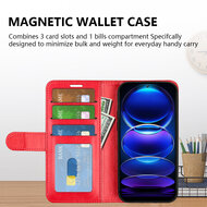 Xiaomi Redmi Note 12 5G Hoesje - MobyDefend Wallet Book Case (Sluiting Achterkant) - Zwart