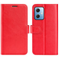 Xiaomi Redmi Note 12 5G Hoesje, MobyDefend Wallet Book Case (Sluiting Achterkant), Rood