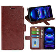 Xiaomi Redmi Note 12 Pro 5G Hoesje - MobyDefend Wallet Book Case (Sluiting Achterkant) - Bruin