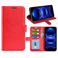 Xiaomi Redmi Note 12 Pro 5G Hoesje - MobyDefend Wallet Book Case (Sluiting Achterkant) - Rood