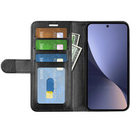 Xiaomi 13 Hoesje, MobyDefend Wallet Book Case (Sluiting Achterkant), Zwart