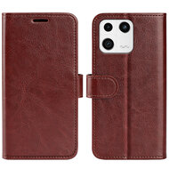 Xiaomi 13 Hoesje, MobyDefend Wallet Book Case (Sluiting Achterkant), Bruin