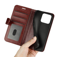 Xiaomi 13 Hoesje - MobyDefend Wallet Book Case (Sluiting Achterkant) - Bruin