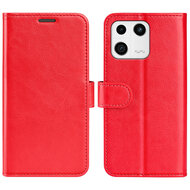 Xiaomi 13 Hoesje, MobyDefend Wallet Book Case (Sluiting Achterkant), Rood