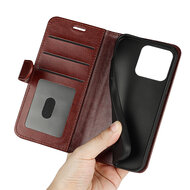 Xiaomi 13 Pro Hoesje - MobyDefend Wallet Book Case (Sluiting Achterkant) - Bruin