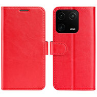 Xiaomi 13 Pro Hoesje, MobyDefend Wallet Book Case (Sluiting Achterkant), Rood