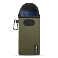 Hoesje voor Sony Xperia 10 V - MobyDefend Neopreen Pouch Met Karabijnhaak - Insteekhoesje - Riemlus Hoesje - Groen
