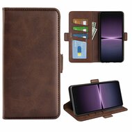 Sony Xperia 1 V Hoesje, MobyDefend Luxe Wallet Book Case (Sluiting Zijkant), Bruin