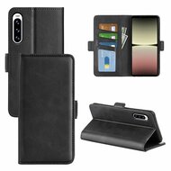 Sony Xperia 10 V Hoesje - MobyDefend Luxe Wallet Book Case (Sluiting Zijkant) - Zwart