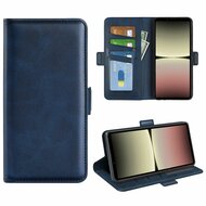 Sony Xperia 10 V Hoesje, MobyDefend Luxe Wallet Book Case (Sluiting Zijkant), Blauw