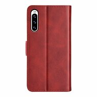 Sony Xperia 10 V Hoesje, MobyDefend Luxe Wallet Book Case (Sluiting Zijkant), Rood