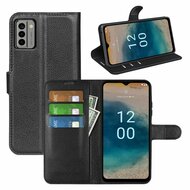 Nokia G22 Hoesje, MobyDefend Kunstleren Wallet Book Case (Sluiting Voorkant), Zwart