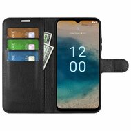 Nokia G22 Hoesje, MobyDefend Kunstleren Wallet Book Case (Sluiting Voorkant), Zwart