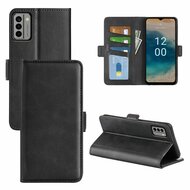 Nokia G22 Hoesje - MobyDefend Luxe Wallet Book Case (Sluiting Zijkant) - Zwart