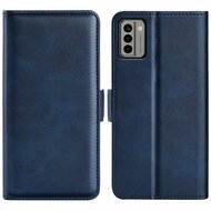 Nokia G22 Hoesje - MobyDefend Luxe Wallet Book Case (Sluiting Zijkant) - Blauw