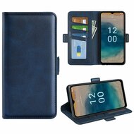 Nokia G22 Hoesje - MobyDefend Luxe Wallet Book Case (Sluiting Zijkant) - Blauw